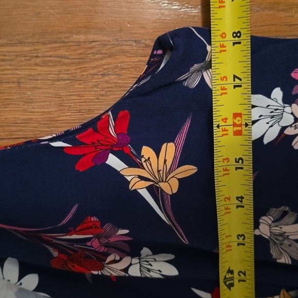 ST. JOHN'S BAY BRAND WOMEN'S BLUE & RED FLORAL SLEEVELESS SUNDRESS SIZE XL - Picture 8 of 12